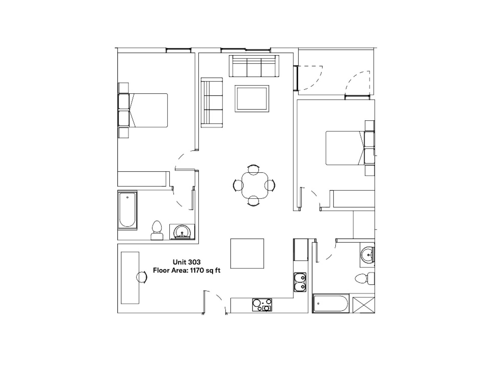 Two Bedroom at 27th Street West Adams